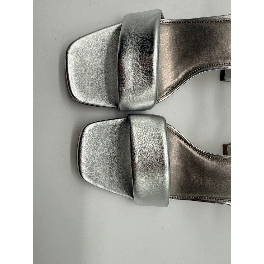 Circus by Sam Edelman Elizabeth Sandals Womens 9.5 Silver Block Heel New in Box - Picture 8 of 10